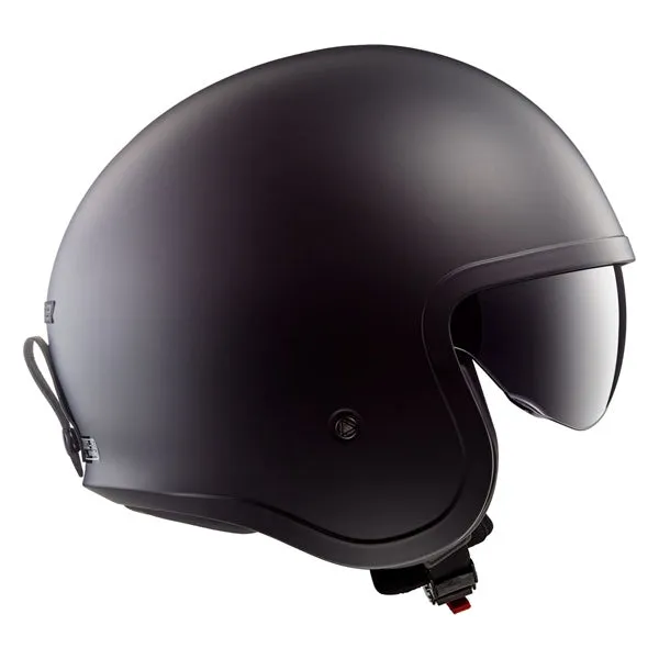 LS2 Spitfire Open-Face Motorcycle Helmet - Solid Matte Black