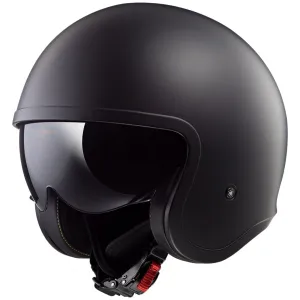 LS2 Spitfire Open-Face Motorcycle Helmet - Solid Matte Black
