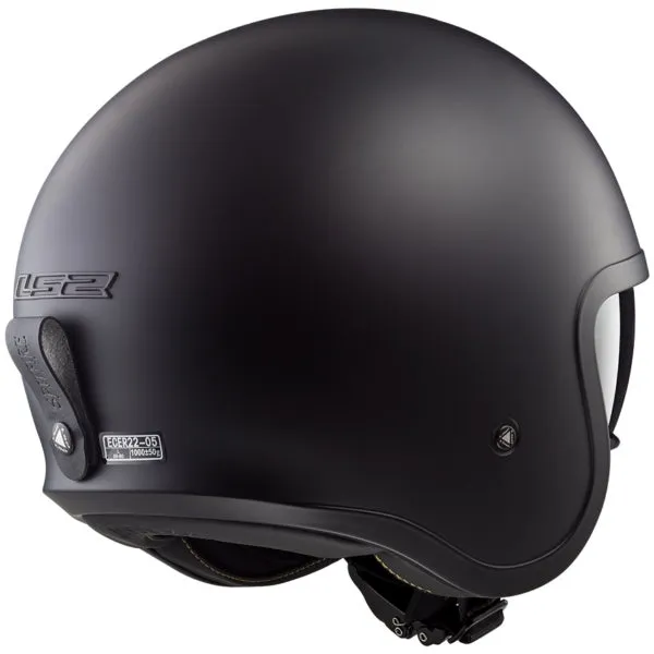 LS2 Spitfire Open-Face Motorcycle Helmet - Solid Matte Black