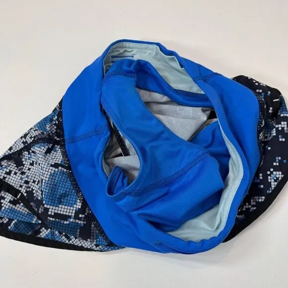 Lululemon Blue Snakeskin Speed Up Shorts Lined Size 2 Running Athletic