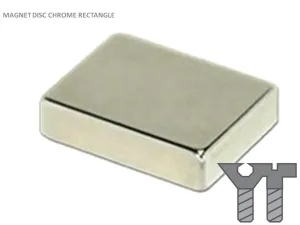 MAGNET DISC CHROME RECTANGLE 20 X 10 X 5MM