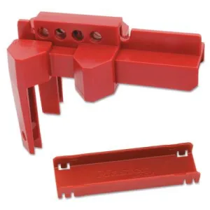 Master Lock Adjustable Ball Valve Lockouts, 1 1/2-2 in valves, Red, S3081