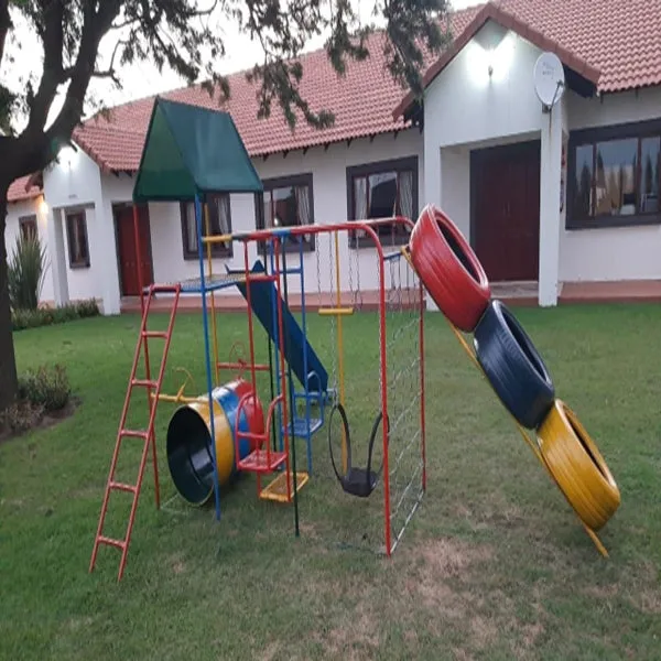 Maxi-Double Jungle Gym: Swings & 3tyre Climbing Ladder: