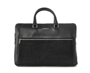 Men's Calf Leather Crocodile Embossed Handmade Crossbody Bag U25002