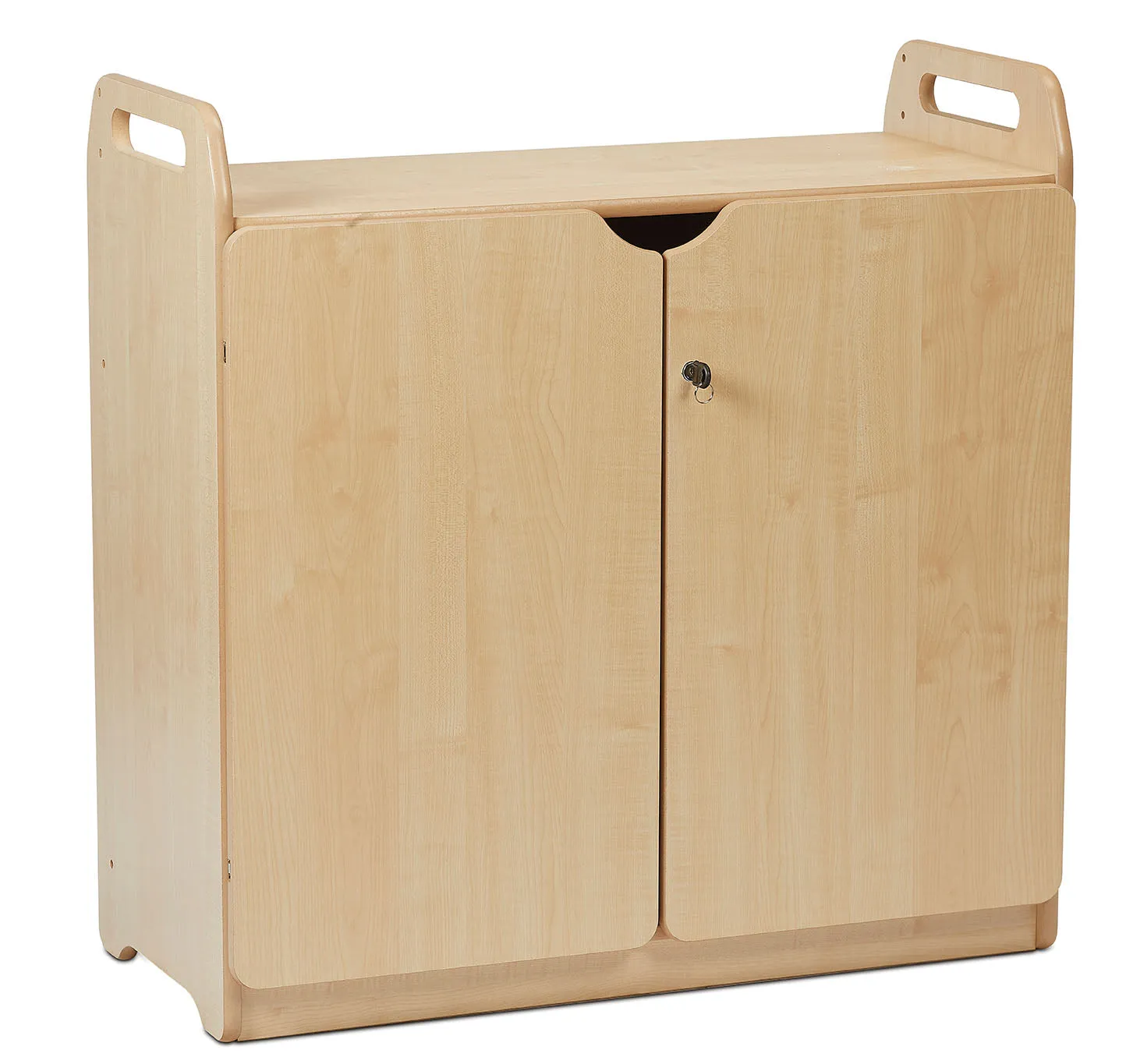 Millhouse Lockable Storage Cupboard with Display and Mirror Back