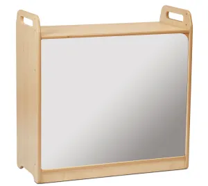 Millhouse Lockable Storage Cupboard with Display and Mirror Back
