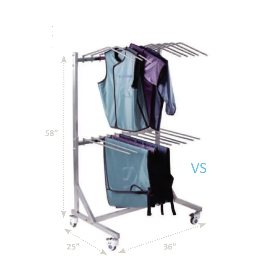 Mobile Valet 2-Tier Apron Rack