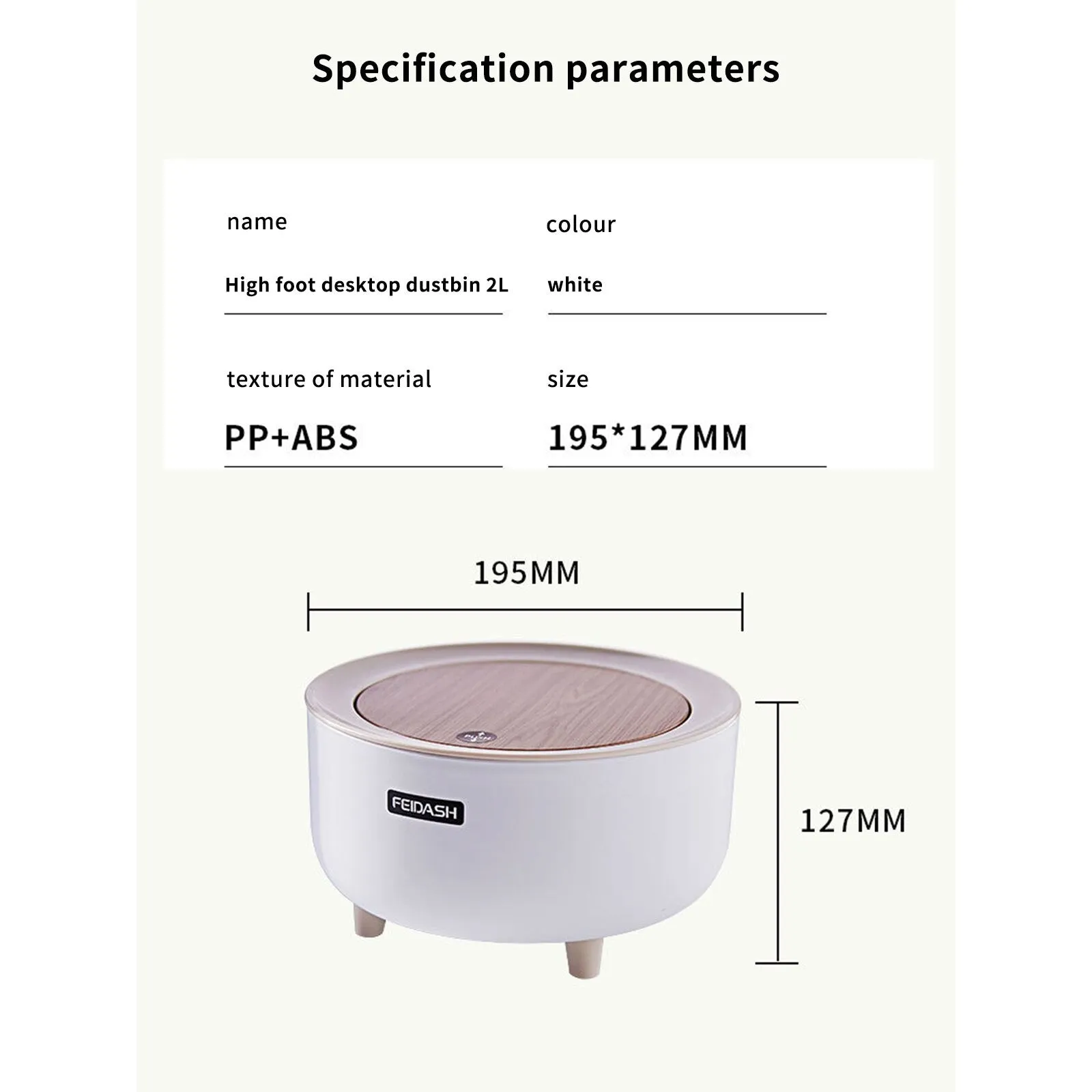 Modern Desktop Mini Trash Can