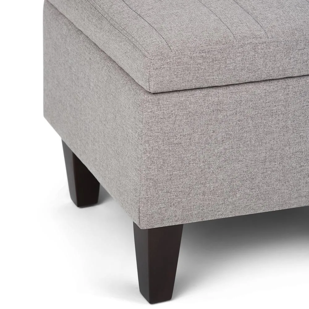 Monroe Storage Ottoman in Linen