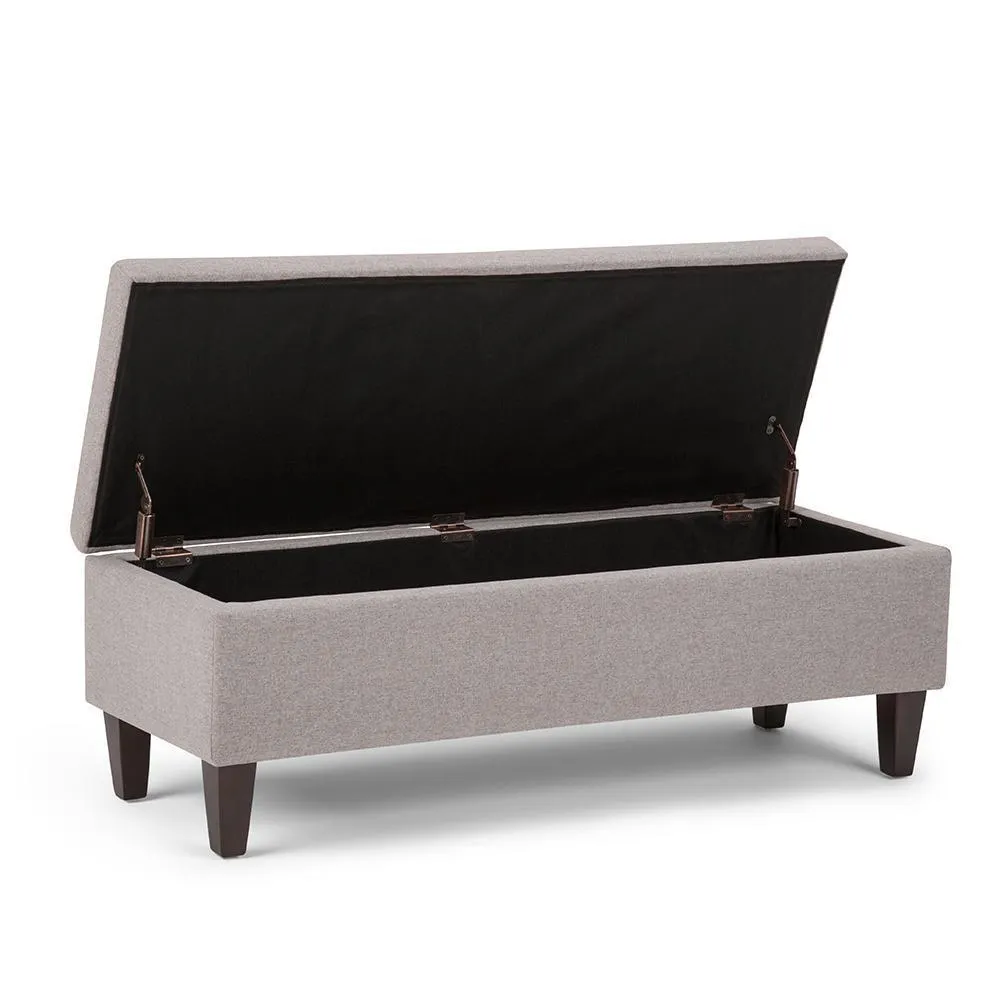 Monroe Storage Ottoman in Linen