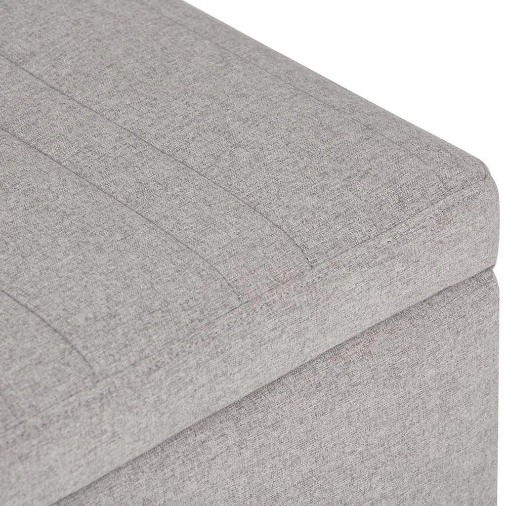Monroe Storage Ottoman in Linen