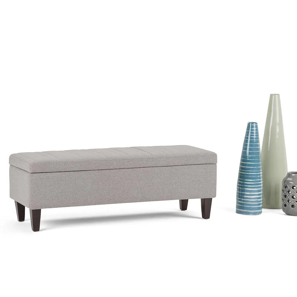 Monroe Storage Ottoman in Linen