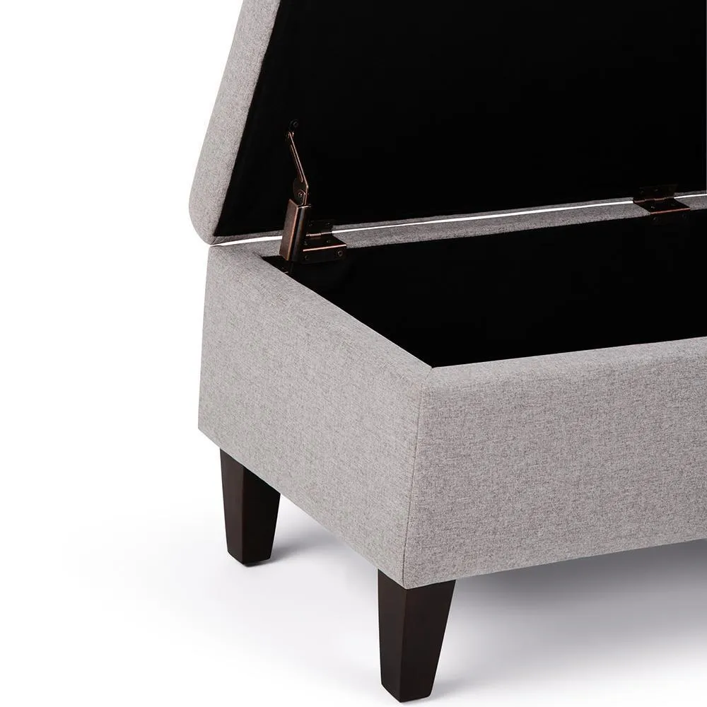 Monroe Storage Ottoman in Linen