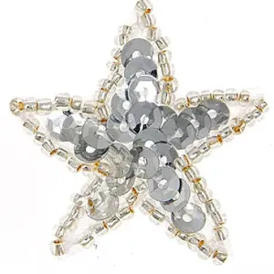 Motif Sequin/Beaded Mini Stars 3cm