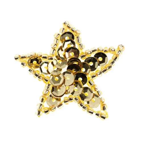 Motif Sequin/Beaded Mini Stars 3cm