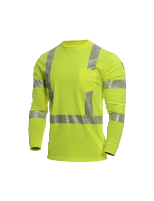 National Safety Apparel Drifire Strongknit FR Hi-Vis Long Sleeve T-Shirt, Type R Class 3, 10 cal/cm² (each)