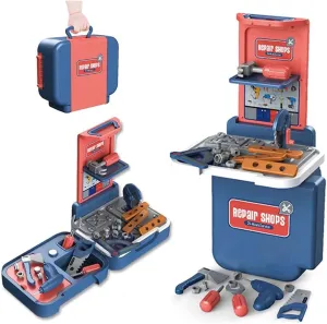 NEW 2CJOY 3 in 1 Tool Bench Set 43 PCS Kids Tool Set Toddler Tool Bench Workshop for Boys Girls