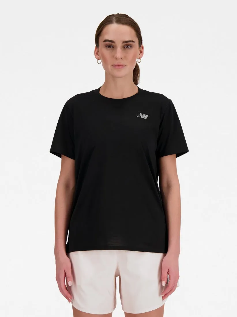 New Balance SE Poly Knit T-Shirt (Womens) - Black