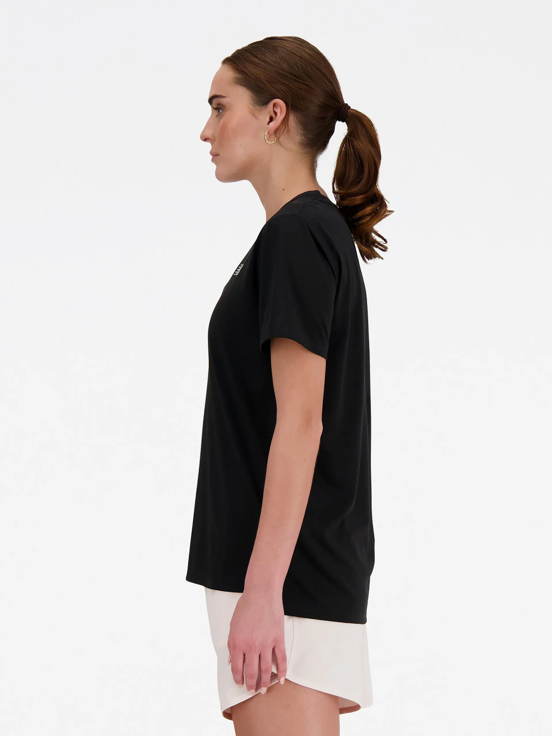 New Balance SE Poly Knit T-Shirt (Womens) - Black