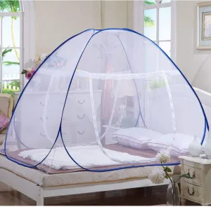 New Luukan Portable Pop Up Mosquito Net for Bed Travel Fording with Bottom for Adult Bed, Canopy Trip Insect Fly Screen,Bedroom Mosquito Netting (White, 190cm(L) 120cm(W) 140cm(H)) Retails $60 
