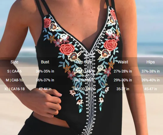 NEW MODLILY® Multi Color Double Straps Tribal Print Tankini Set, Multi-color, Sz XXL! Retails $65 