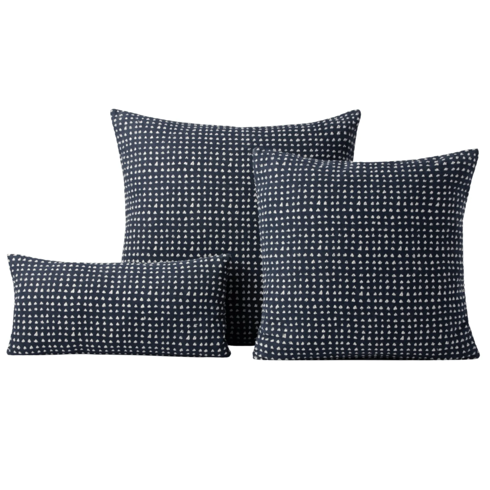 Newman Navy Dotted Pillow - Set of Two