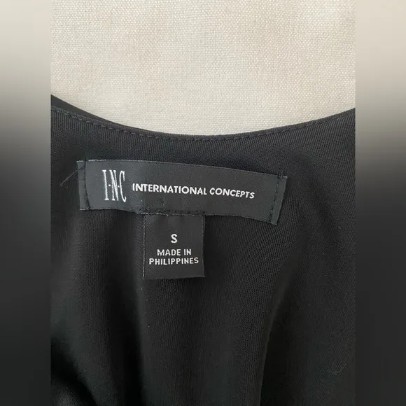 NWT, INC International Concepts Long Black Evening Dress Womens Size Small