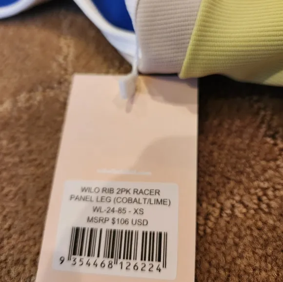 NWT ❗️ Wilo rib 2 pk racer panel leg  cobalt Lome size xs spot set