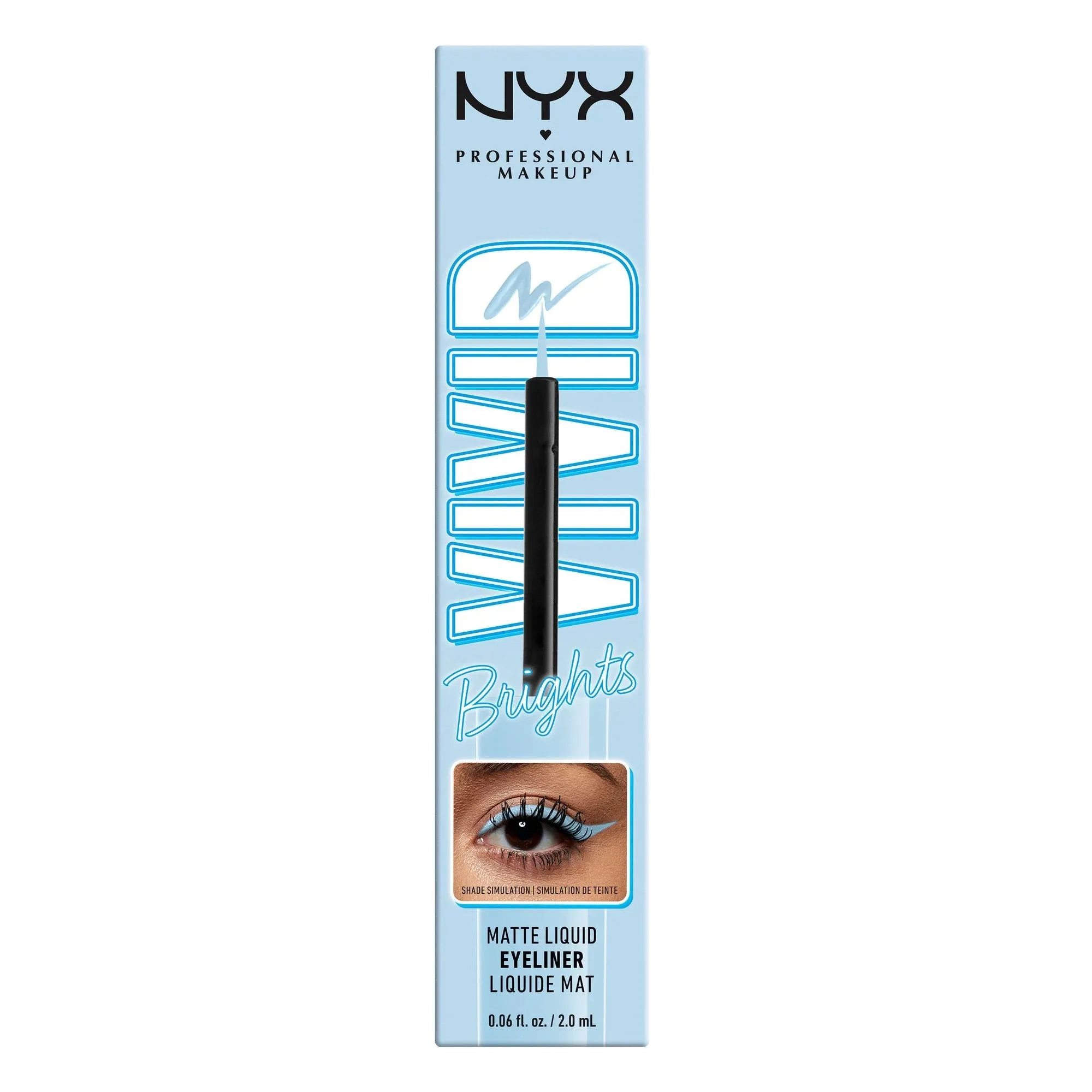 Nyx Brights Matte liquid liner blue thang