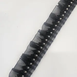 Organza Frill Pearl Trimming 5019-8