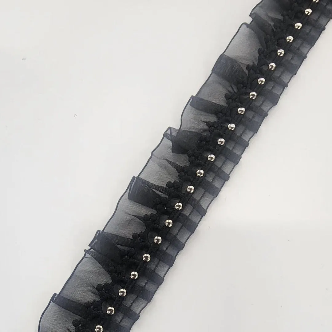 Organza Frill Pearl Trimming 5019-8