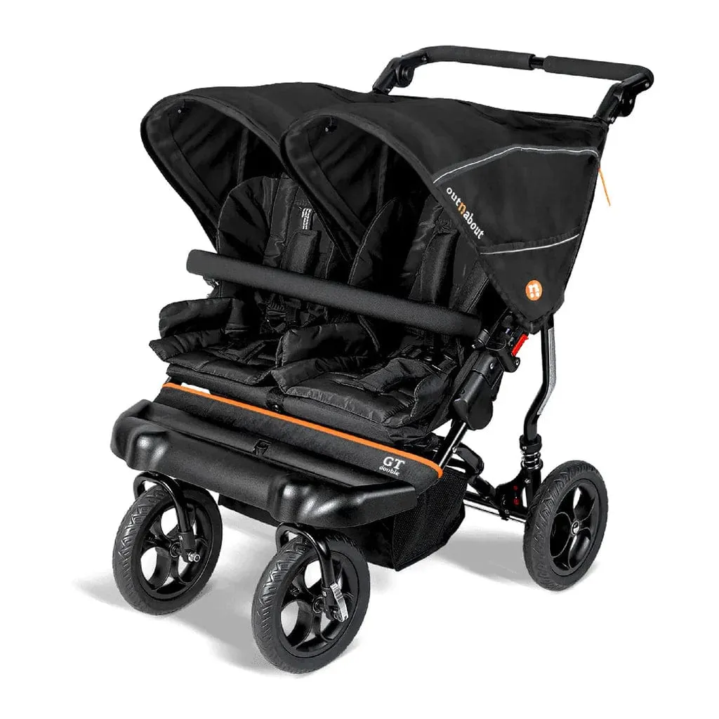Out n About Nipper GT Double Pushchair - Black