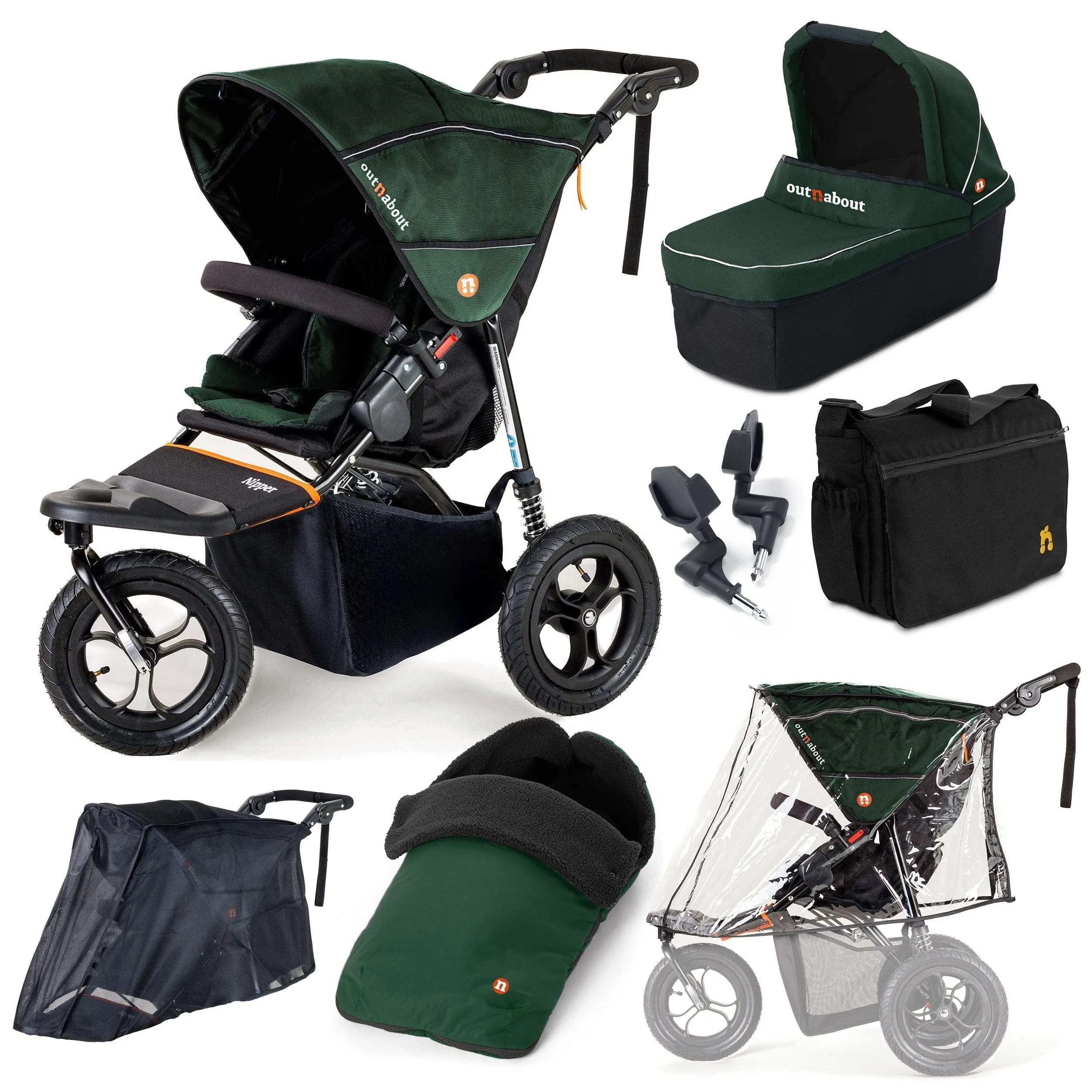 Out n About Nipper Single Ultimate Bundle in Sycamore Green