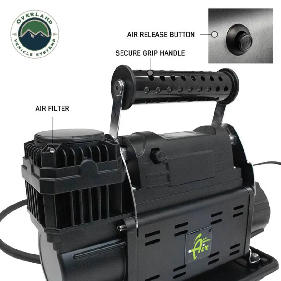 OVS EGOI Portable Single/Dual Motor Digital Air Compressor System With Control Panel, Storage Bag, Hose & Attachments