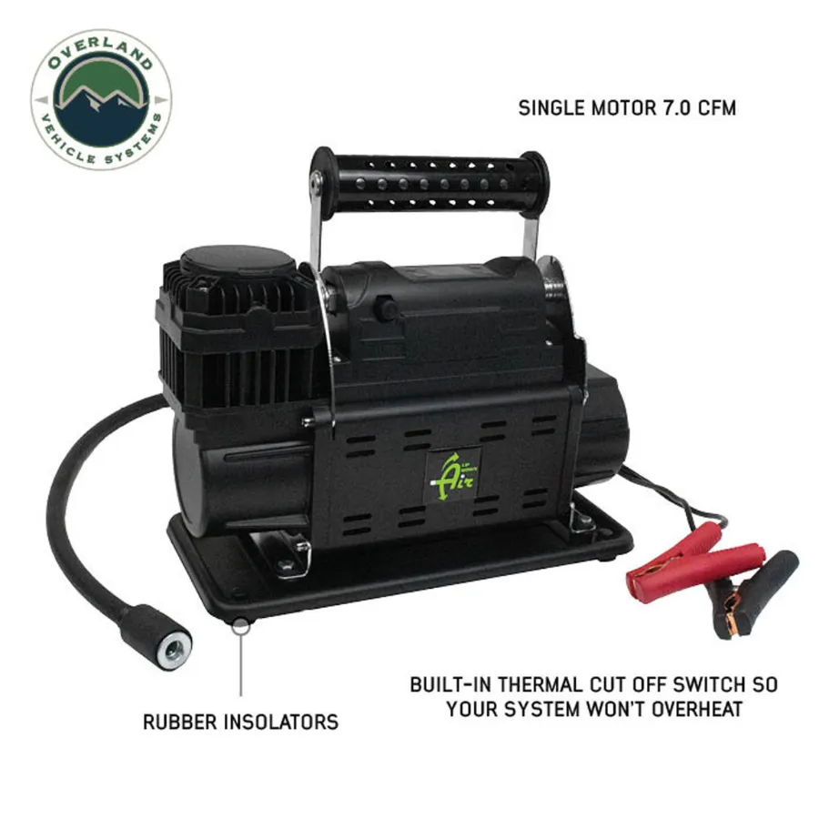 OVS EGOI Portable Single/Dual Motor Digital Air Compressor System With Control Panel, Storage Bag, Hose & Attachments