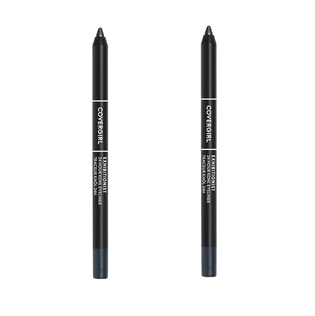 Pack of 2 CoverGirl Exhibitionist 24 Hr Kohl Eyeliner, Charcoal 200