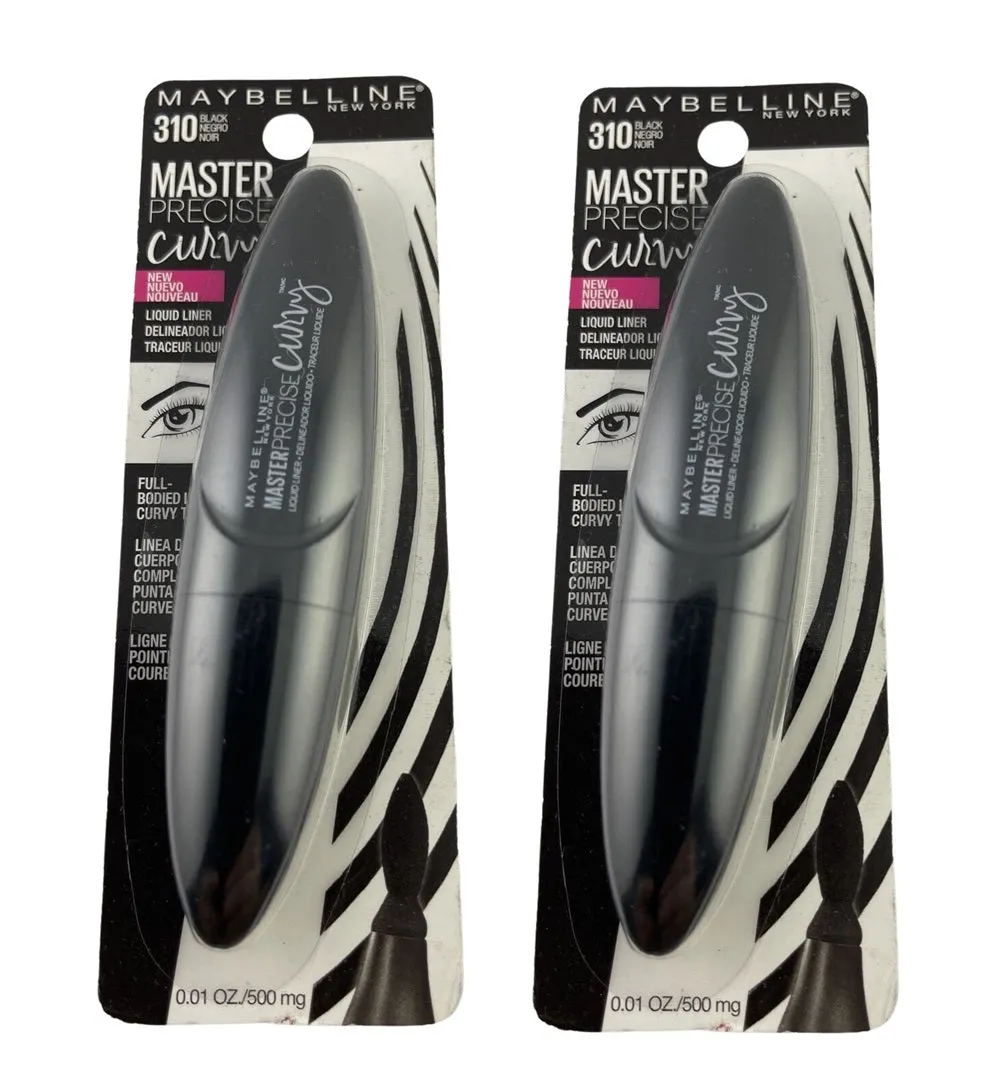 Pack of 2 Maybelline New York Master Precise Curvy Liquid Liner, Black 310