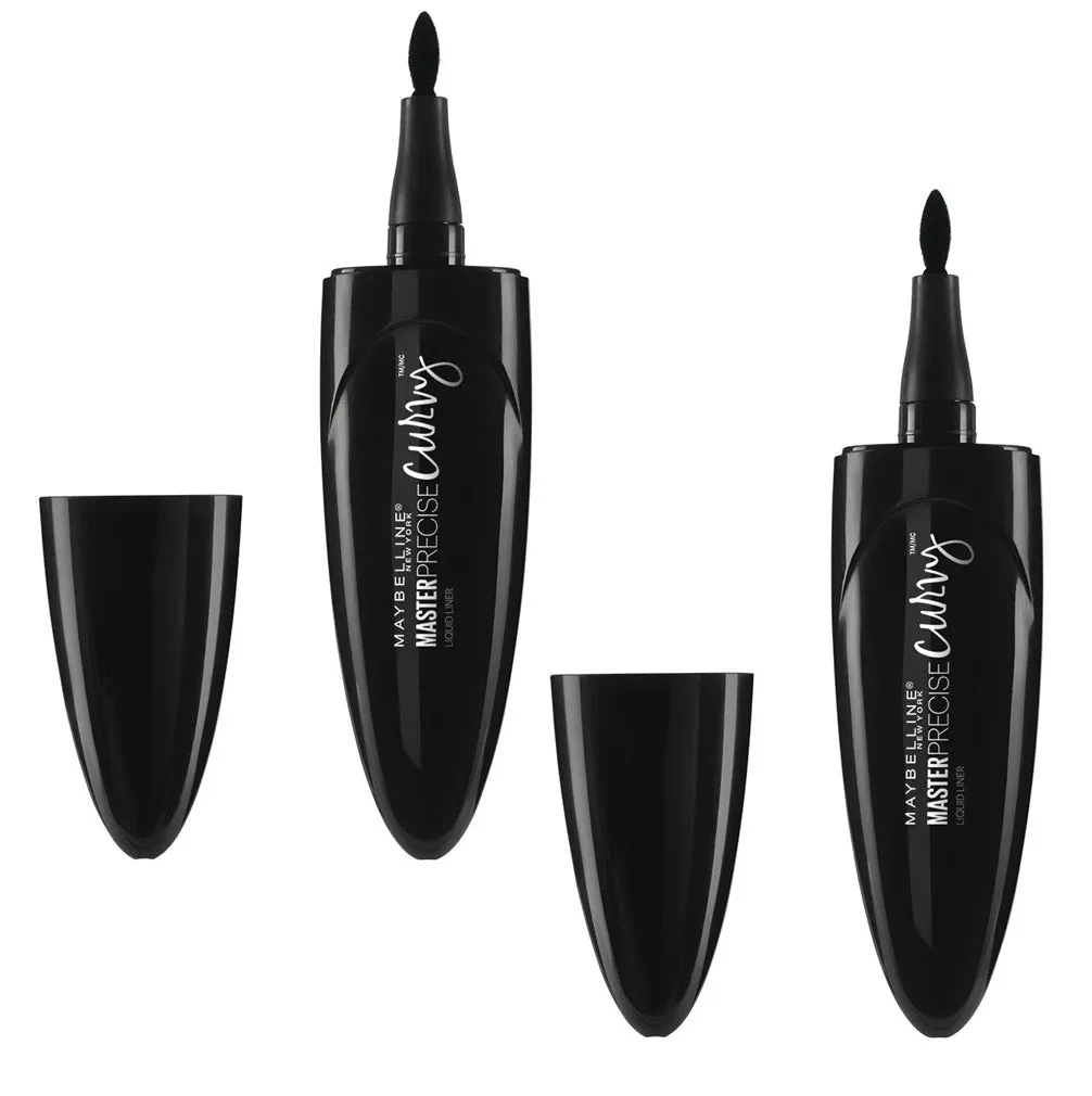 Pack of 2 Maybelline New York Master Precise Curvy Liquid Liner, Black 310