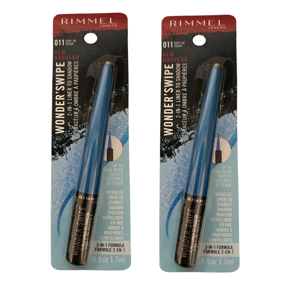 Pack of 2 Rimmel London Wonder Swipe 2-in-1 Liner to Shadow, Don't Be Shook # 011