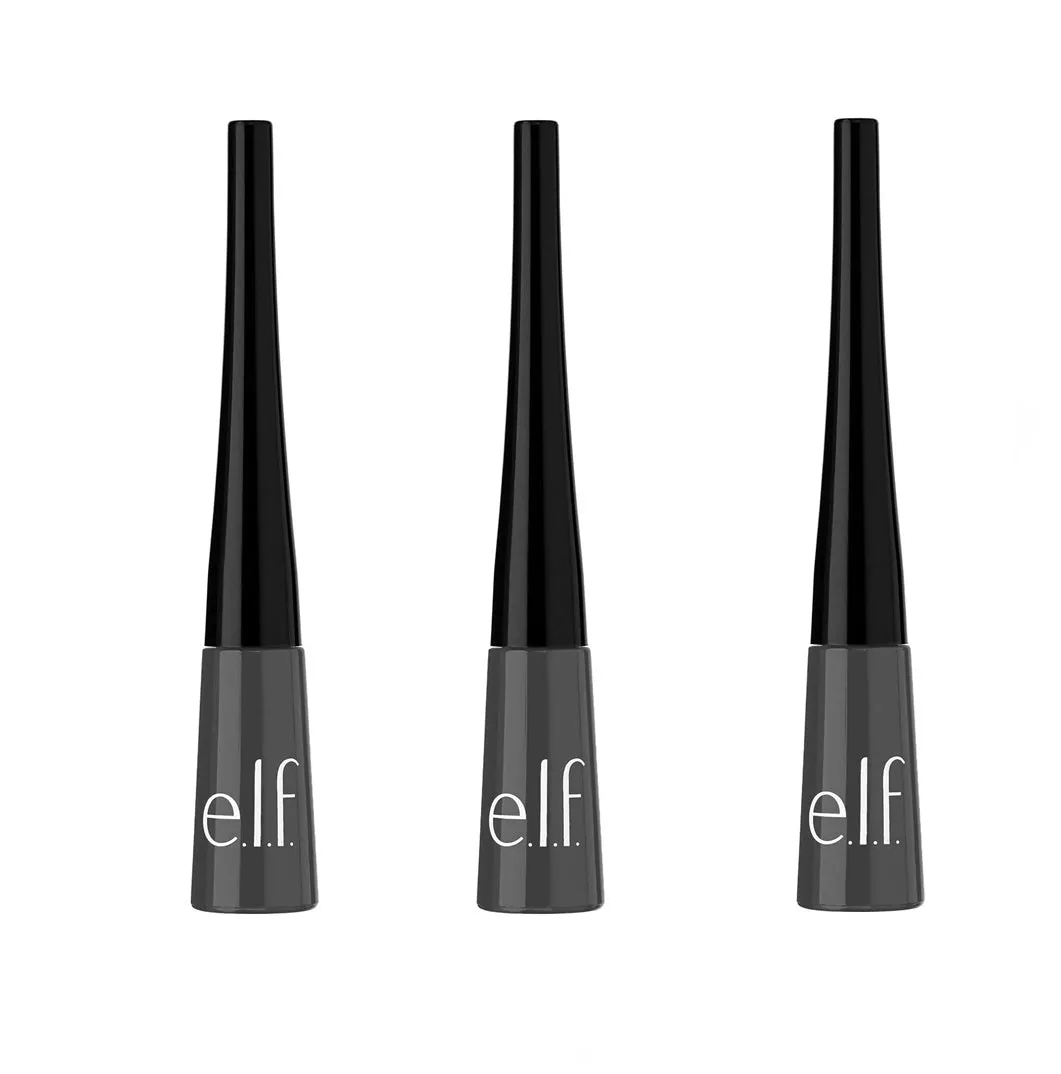 Pack of 3 e.l.f. Expert Liquid Eyeliner, Midnight (21703)
