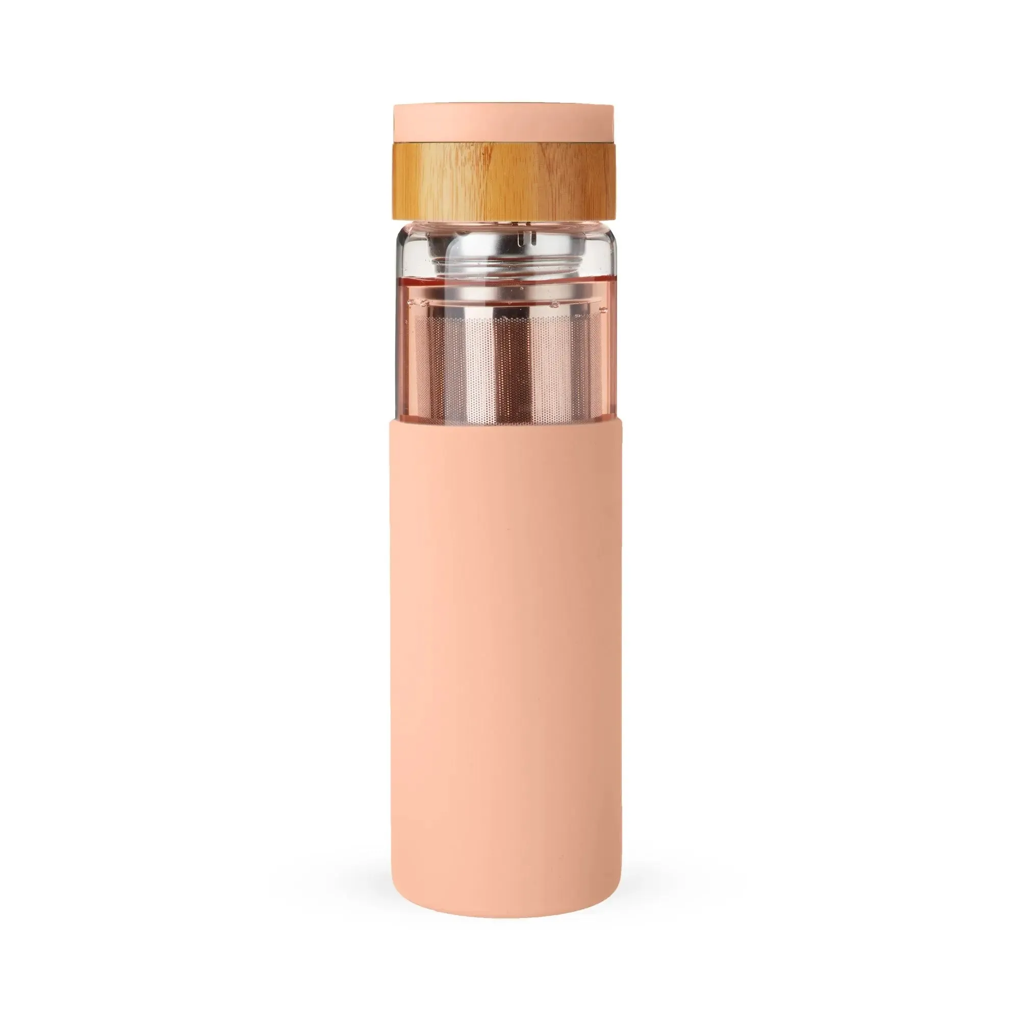 Paige Glass Travel Mug in Coral by Pinky Up