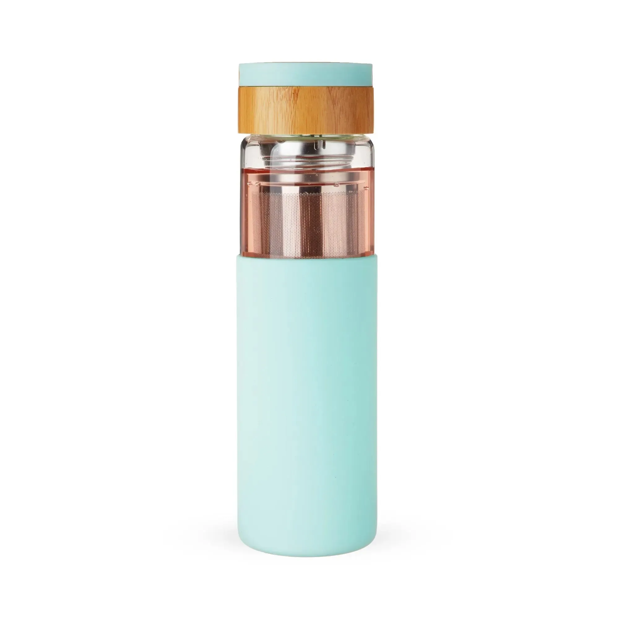 Paige Glass Travel Mug in Turquoise by Pinky Up