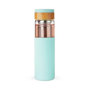 Paige Glass Travel Mug in Turquoise by Pinky Up