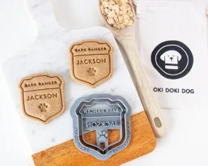 Park Badge "Bark Ranger" Dog Cookie Cutter (Personalized)