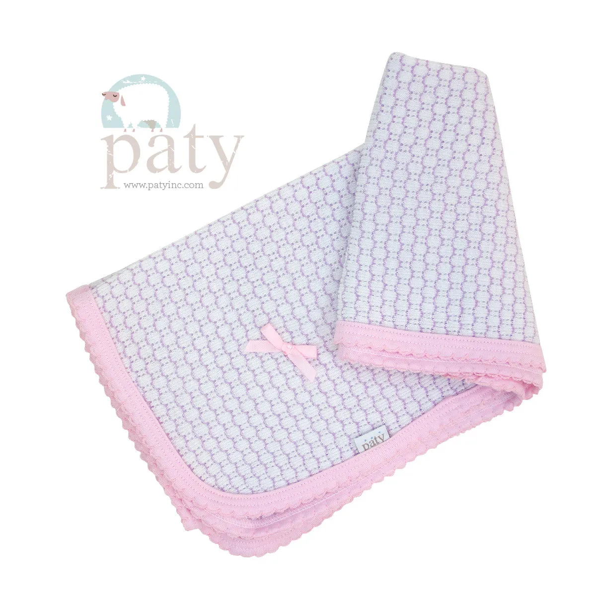 Paty Knit Blanket, Pima Binding #307J
