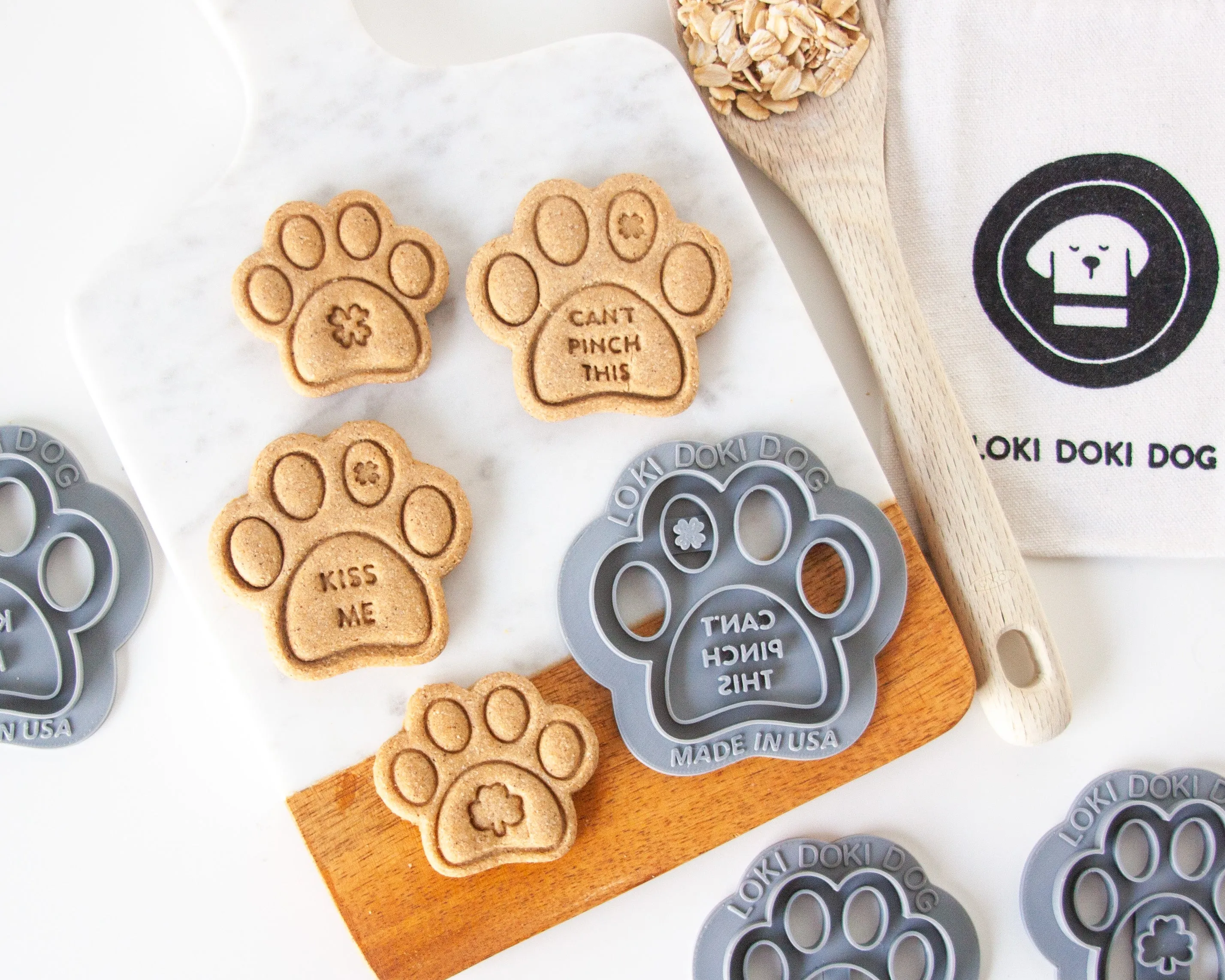 PAW Shape St Patrick's Day Dog Biscuit Cookie Cutters (4 Styles)