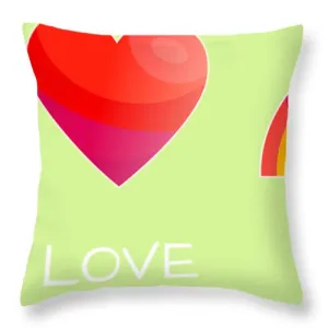 Peace Love And Pride - Throw Pillow