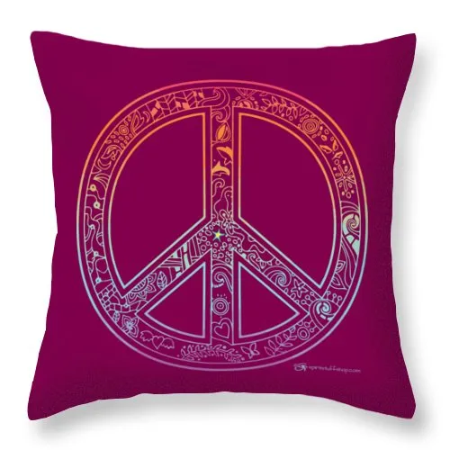 Peace Sign - Throw Pillow