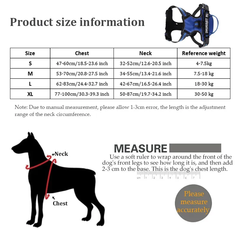 Personalized Reflective Dog Harness