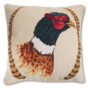 Pheasant & Feathers 18" x 18" Pillow